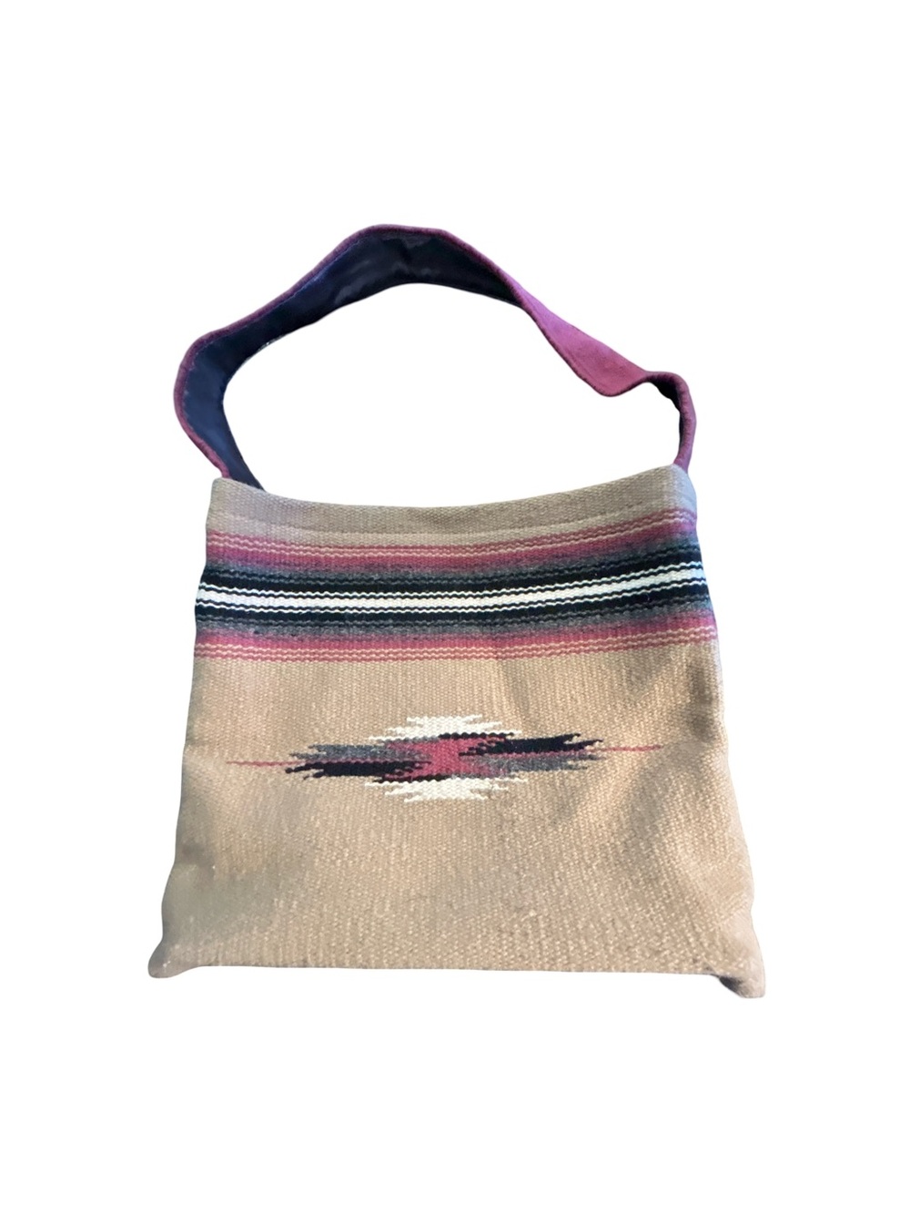 Ortega’s Chimayo Vintage Handwoven Wool New Mexico Southwestern Wool Tote